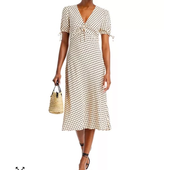 NWOT Polka Dot Midi Dress - Picture 3 of 8